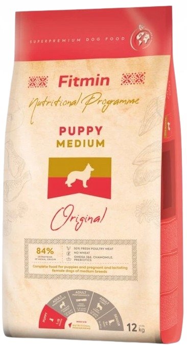 FITMIN program medium puppy - sucha karma dla psa - 12kg