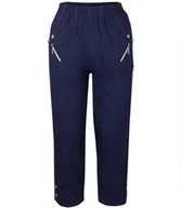 Spodnie damskie - Cienkie elastyczne spodnie w gumkę dł.3/4-50 - miniaturka - grafika 1