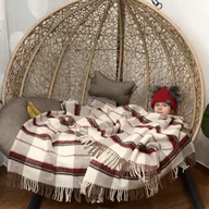 Koce - Koc Z Wełny Nowozelandzkiej Krata 18710 - miniaturka - grafika 1