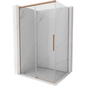 Kabiny prysznicowe - Mexen Rox kabina prysznicowa rozsuwana 135 x 95 cm, transparent, miedź szczotkowana - 8C2-135-095-65-00 - miniaturka - grafika 1