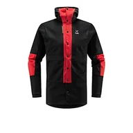 Kurtki męskie - Haglöfs 605256_4UF L.I.M ZT SYNC 1 MID HOOD MĘSKA Kurtka TRUE BLACK/ZENITH RED Rozmiar M - miniaturka - grafika 1