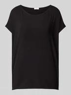 Koszulki i topy damskie - T-shirt z mieszanki wiskozy z okrągłym dekoltem - miniaturka - grafika 1