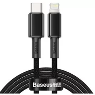 Kable USB - Baseus High Density Braided Fast Charging Data Cable Type-C to iP PD 20W 2m Black - miniaturka - grafika 1