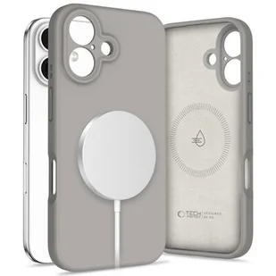 Etui TECH-PROTECT Liquid Silicone Magsafe do Apple iPhone 16 Szary - Etui i futerały do telefonów - miniaturka - grafika 1