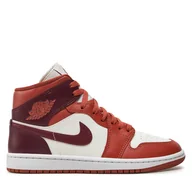 Sneakersy damskie - Sneakersy Nike Air Jordan 1 Mid BQ6472 200 Brązowy - miniaturka - grafika 1