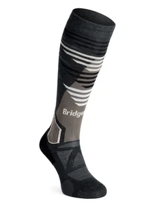 Skarpety na narty Bridgedale Ski Lt Merino E Pattern - graphite/bungee - Skarpety termoaktywne - miniaturka - grafika 1