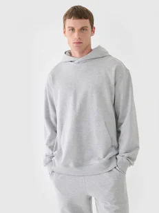 Męska bluza dresowa nierozpinana z kapturem Outhorn OTHWAW24TSWSM1695 - szara - Bluzy sportowe męskie - miniaturka - grafika 1