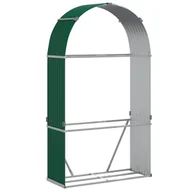 Wózki magazynowe - vidaXL Stojak na drewno, zielony, 120x45x210 cm, stal galwanizowana - miniaturka - grafika 1