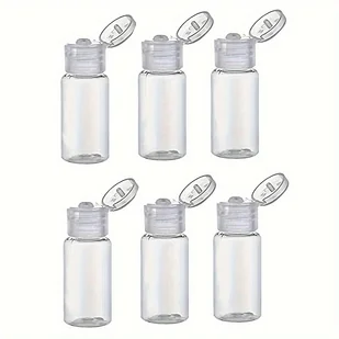 TEMU Zestaw 6 sztuk pustych plastikowych butelek podróżnych o pojemności 15ml-30ml/0.5oz-1oz z zakrętką typu , odpowiednich do próbek balsamu, - Pozostałe akcesoria kosmetyczne - miniaturka - grafika 1