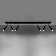 Lampy sufitowe - Reflektor sufitowy Euluna Nicanor czarny/chrom 6-punktowy - miniaturka - grafika 1