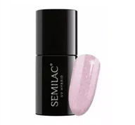 Lakiery hybrydowe - Semilac Extend 5w1 Glitter Dirty Nude Rose 805  7ml - miniaturka - grafika 1