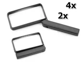 Lunety i akcesoria - Szkło Powiększające / Lupa Składana Prostokątna (powiększenie 2x/4x) do Czytania... - miniaturka - grafika 1