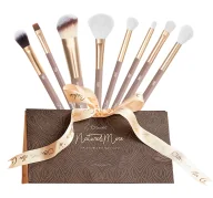 Pędzle do makijażu - Clavier Nature & More zestaw pędzli do makijażu oczu i twarzy w opakowaniu prezentowym - miniaturka - grafika 1