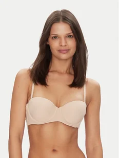 Tommy Hilfiger Biustonosz bardotka UW0UW05378 Beżowy - Biustonosze - miniaturka - grafika 1