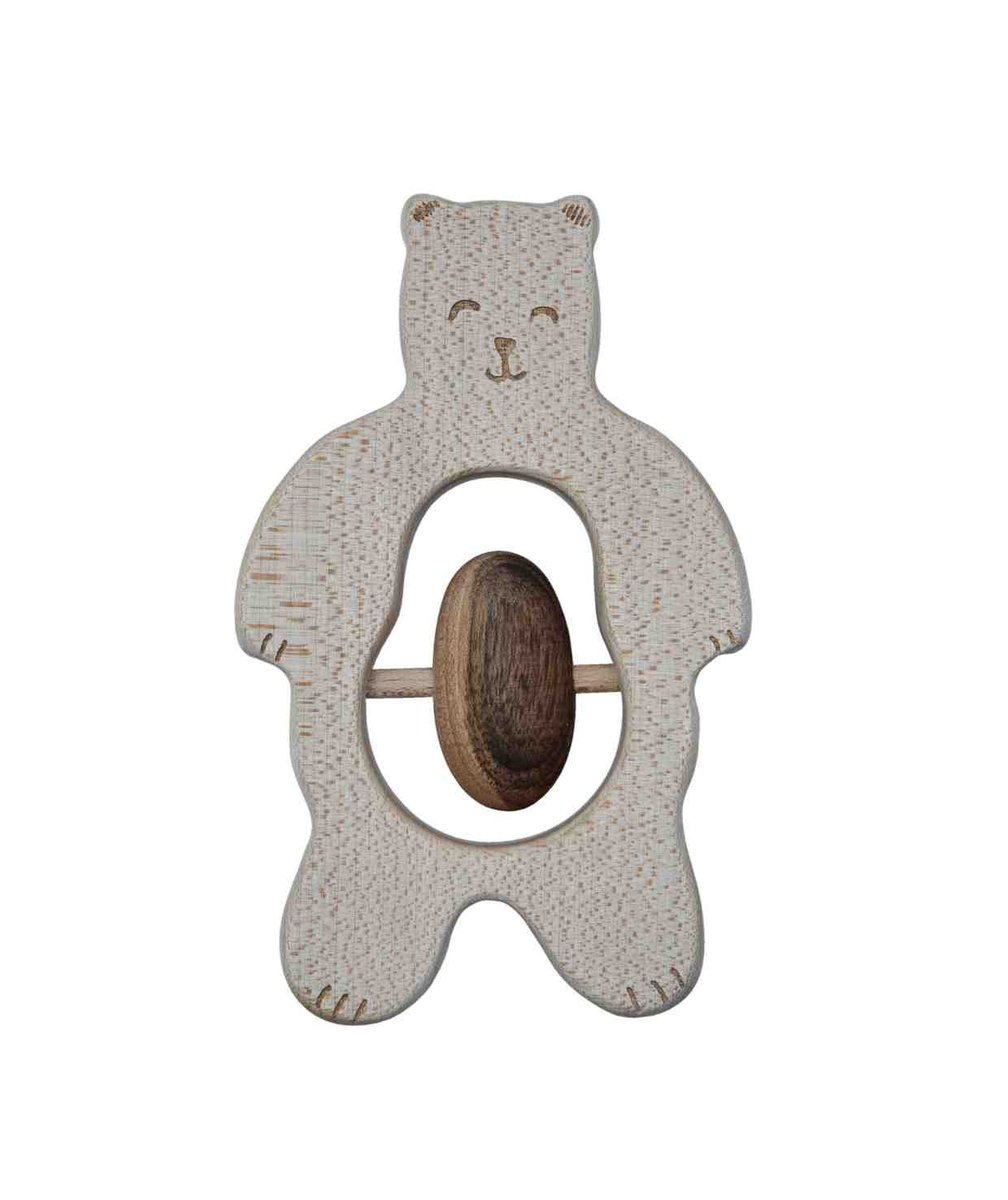 WOODEN STORY Drewniana Grzechotka Miś