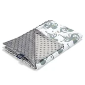 Koce i narzuty dla dzieci - LA MILLOULEKKI KOCYK MINKY- L - SEA BEAUTIES GREY - GREY - miniaturka - grafika 1