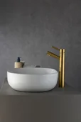 Baterie umywalkowe - DEN-BUW.050 ZŁOTY SZCZOTKOWANY(MAT) - miniaturka - grafika 1