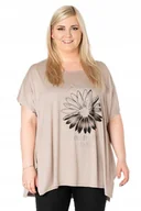 Bluzki damskie - Duża Długa Bluzka Damska Tunika Oversize 643-4 - miniaturka - grafika 1