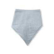 Śliniaki i fartuszki - Śliniak bawełniany 22x38 Bambu niebieski zapinany na zatrzask - miniaturka - grafika 1