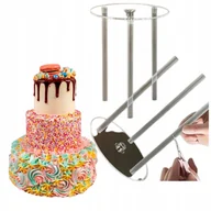 Dodatki do ciast w proszku - Stojak przekładka stelaż 16 cm wsporniki do tortu piętrowego 3 szt - miniaturka - grafika 1