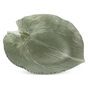 Tace i patery - Eurofirany, Patera kształt liścia zielona 38X34X4 MONTENEGRO - miniaturka - grafika 1