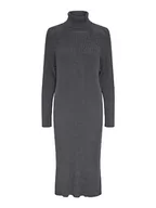 Sukienki - YAS Damska sukienka z dzianiny YASMAVI, Medium Grey Melange, XL - miniaturka - grafika 1