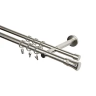 Karnisze - Karnisz Capri 240 cm podwójny nikiel 19 mm Inspire - miniaturka - grafika 1