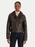 Kurtki damskie - Vero Moda Kurtka z imitacji skóry Hailey 10250405 Brązowy Regular Fit - miniaturka - grafika 1