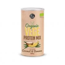 Diet-Food BIO VEGE MIX PROTEINY Z ORZECHEM KOKOSOWYM I BANANEM - Proszek 500 g - Zdrowa żywność - miniaturka - grafika 1