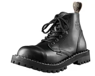 Botki męskie - glany STEEL - BLACK (6 dziurek)-50 - miniaturka - grafika 1