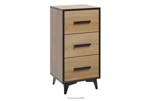 Szafka nocna do sypialni retro TERRA Konsimo - Szafki nocne - miniaturka - grafika 1