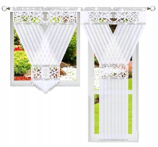 KOMPLET BALKONOWY PANELE DEKORACYJNYE 120x160 i 120x250cm Z CYRKONIAMI V-KI