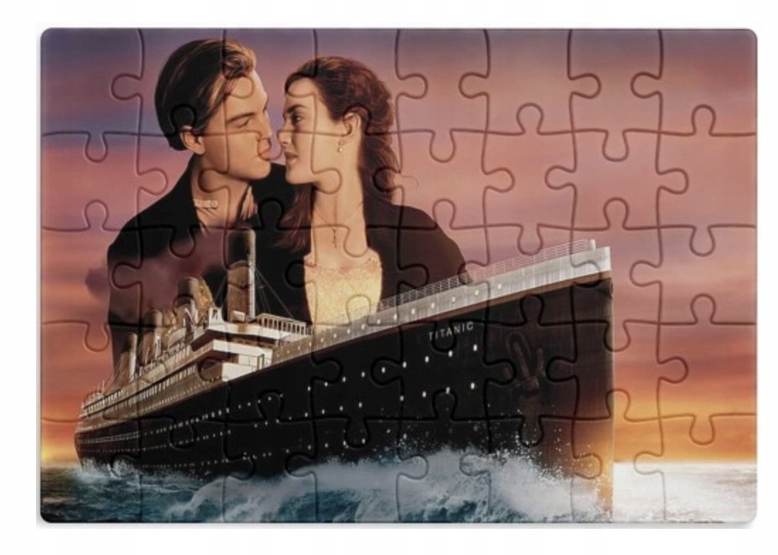 PUZZLE TITANIC STATEK FILM CAMERON A3 252 el z Nadrukiem + IMIĘ #118