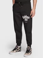 Spodnie sportowe męskie - Redefined Rebel Spodnie dresowe Jad 216239 Czarny Regular Fit - miniaturka - grafika 1