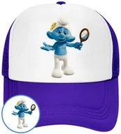 Czapki i chusty sportowe męskie - CZAPKA Z DASZKIEM SMERFY DLA DZIECI NA LATO NIEBIESKA BEJSBOLÓWKA - miniaturka - grafika 1