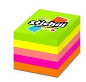 Etykiety samoprzylepne i bloki etykiet - Kostka samoprzylepna 51x51mm 400k 5 kolorów neon - artykuł papierniczy - miniaturka - grafika 1