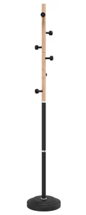 Czarny stojący wieszak metalowo bukowy K1-N77 - Wieszaki i stojaki Czarny stojący wieszak metalowo bukowy K1-N77 - Wieszaki i stojaki - miniaturka - grafika 1