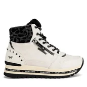 Botki damskie - Botki Mustang 1364-503 Biały - miniaturka - grafika 1