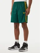 Spodenki męskie - adidas Szorty sportowe Firebird Engineered Stripes KS5504 Zielony Regular Fit - miniaturka - grafika 1