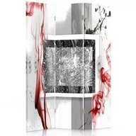 Parawany - Parawan dwustronny obrotowy FEEBY, Abstrakcja Beżowy Czerwony 110x170 - miniaturka - grafika 1