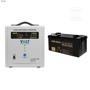 Volt Polska Zasilacz awaryjny SINUS PRO 1500 E 12/230V (1050/1500W) + Akumulator AGM 12V 200 Ah - Zasilacze awaryjne UPS - miniaturka - grafika 1