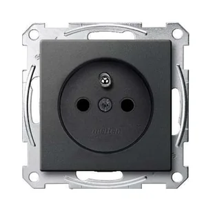 Schneider Gniazdo z/u Merten System M, zaciski śrubowe - antracytowy - Gniazdka elektryczne - miniaturka - grafika 1