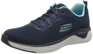 Swetry damskie - SKECHERS GO GOLF Damskie buty sportowe z bezpiecznikiem słonecznym Cosmic View, Niebieska granatowa siatka niebieskie wykończenie Nvbl, 37 EU - grafika 1