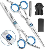 Nożyczki fryzjerskie - Frcolor zestaw fryzjerski degażówki i nożyczki praworęczne 6,0 + futerał grzebienie offset fryzjerskie do strzyżenia włosów do salonu linia classic 5w1 - miniaturka - grafika 1