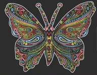 Przybory szkolne - KolorowankaWelwetowa 29x21 Motyl - miniaturka - grafika 1