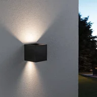 Lampy ogrodowe - Zewnętrzna lampa ścienna LED Paulmann Cybo, RGBW, 10x10cm, antracytowa - miniaturka - grafika 1