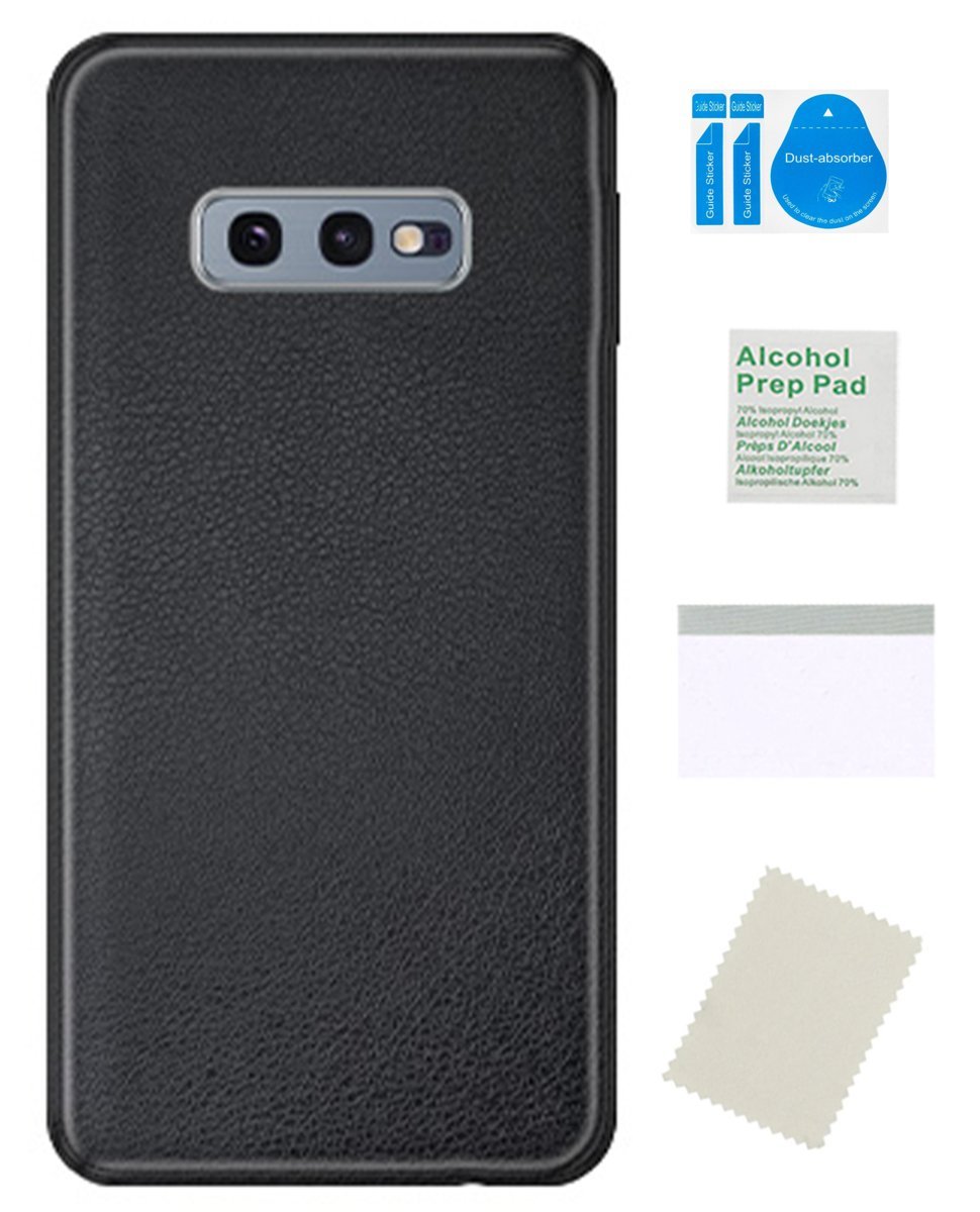 Folia ochronna do SAMSUNG GALAXY S10E na tył skin kropka czarna skórka TPU