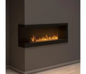 Kominki wolnostojące - InFire - Narożny BIO kominek 45x120 cm 3kW czarny - miniaturka - grafika 1