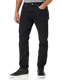 Calvin Klein Jeans Męskie spodnie zwężane, Czarny jeans, 34W / 30L - Spodenki męskie - miniaturka - grafika 1