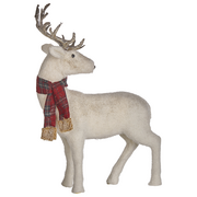 Ozdoby bożonarodzeniowe - Lumarko Figurka dekoracyjna renifer 51 cm biała MUSTOLA - miniaturka - grafika 1